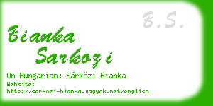 bianka sarkozi business card
